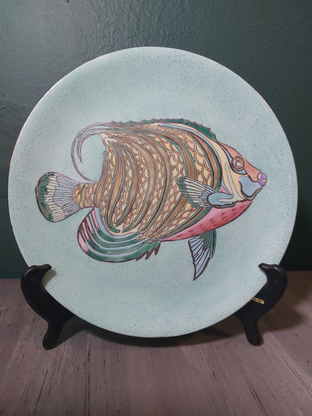 Jena Hall - Toyo Trading - Angel Fish Decorative Plate - Artistic Accent